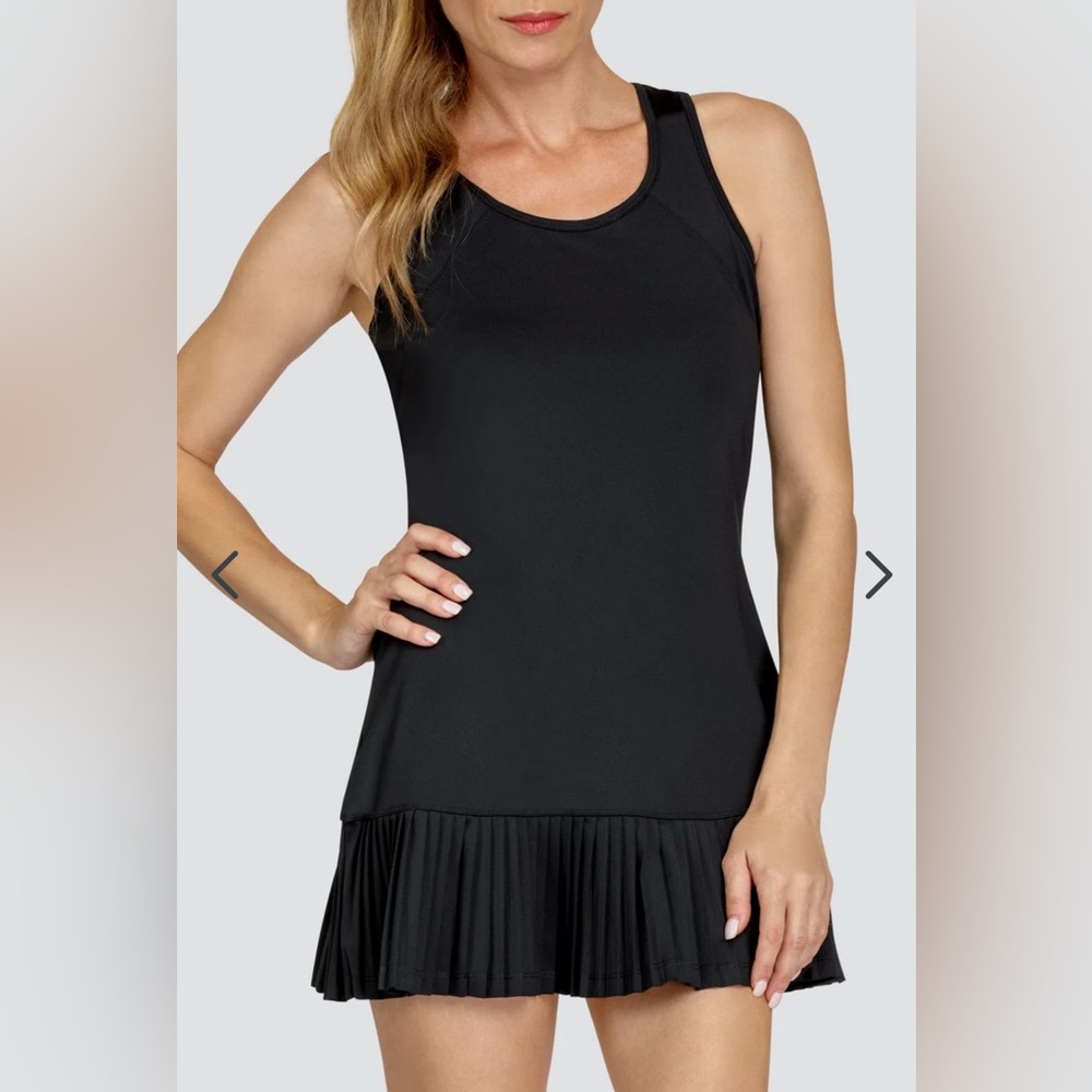 Tail Black Pleated Tennis Dress